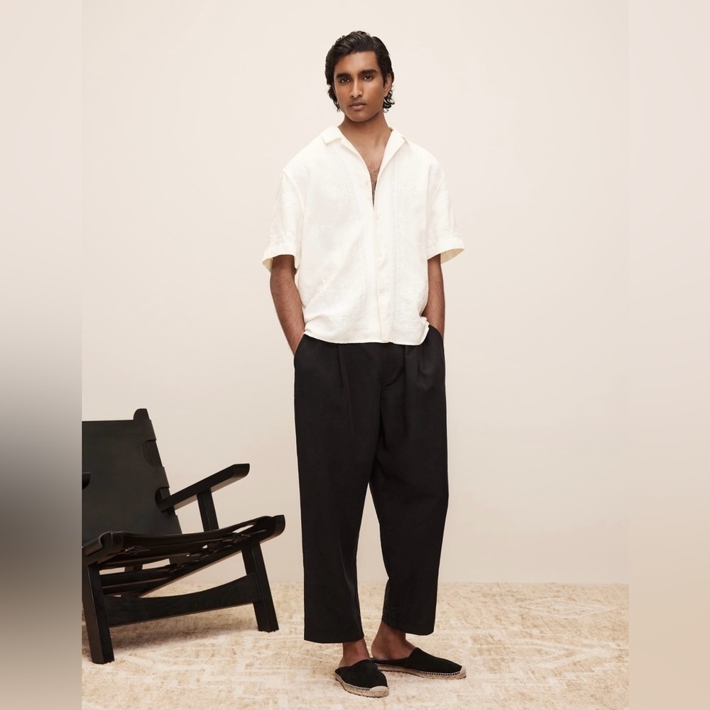 Banana Republic Black Wide-Leg Men’s Pants